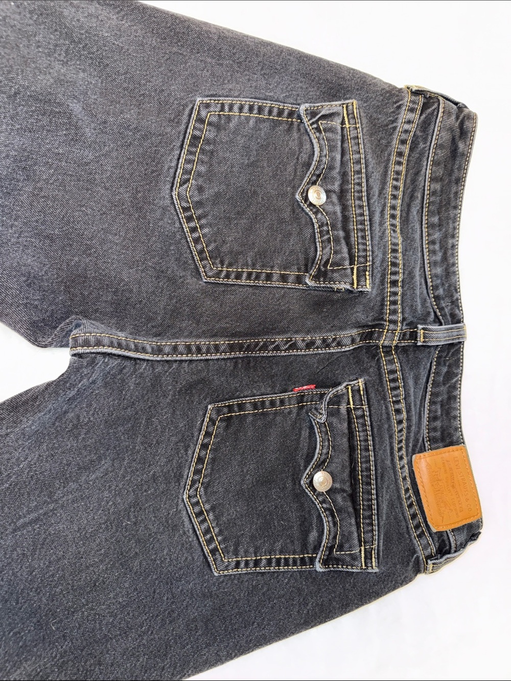 Levi's Women's Faded Black Boot-Cut Jeans with Curved Back Pockets